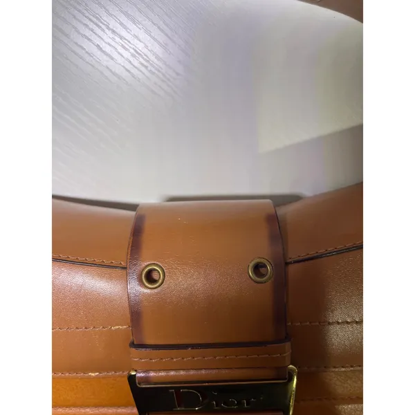 Vintage 2002 Christian Dior Street Chic Columbus Bag Tan Leather Galliano Era‎ - Image 15