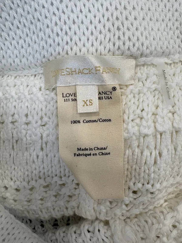 🌟 Love Shack Fancy 🌟 Fosta Crochet Cotton Flared Pull On Pant White Xs - Image 8