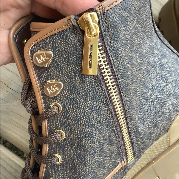 Nice authentic Michael Kors combat booties 🤎🤎🤎 - Image 11