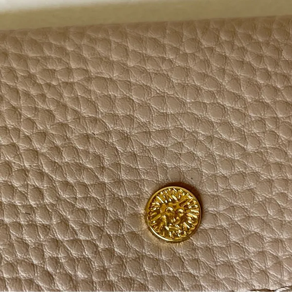 Anne Klein Women’s Beige Card Coin Holder with‎ Gold Chain - Image 7