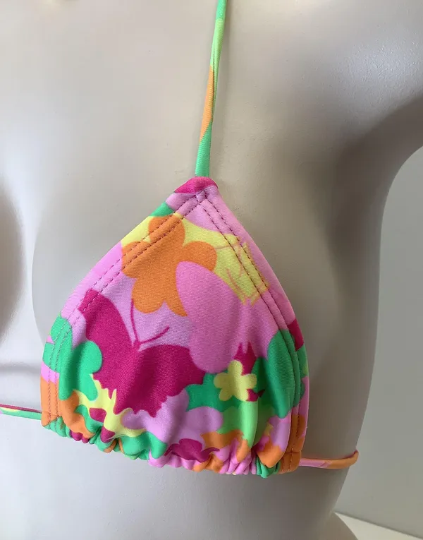 Recco Brazilian Butterfly Print Bikini Top NWT - Image 2