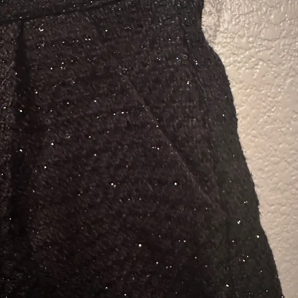 Zi Yan dressy black Glam pleated sparkling shorts S - Image 3