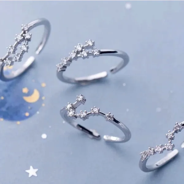 Taurus Zodiac Adjustable Ring Silver - Image 3
