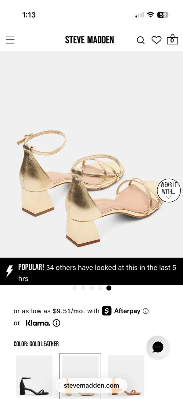 Steve Madden Gold Heels - Image 3