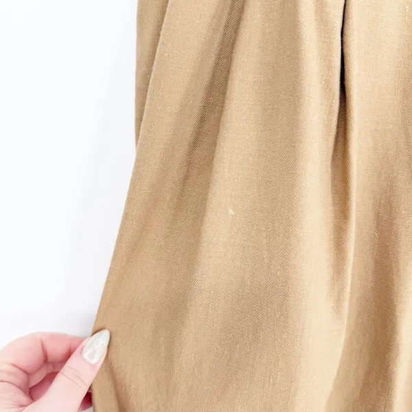 Anthropologie Maeve Pleat Front Trousers Women's Size XS Tan‎ Quiet Luxury - Image 6