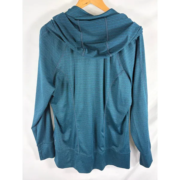 NWT Mondetta Longline Jacquard Zip Up Hooded Athletic Jacket Blue Size XXL - Image 6