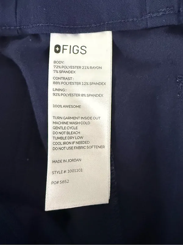 FIGS Uman Jogger Scrub Pants Women’s XL Petite Navy Technical Collection - Image 5