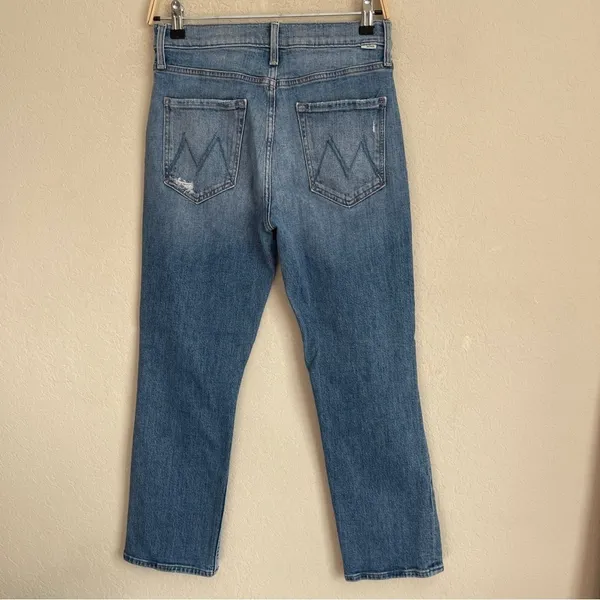 Mother Denim The Pixie Tomcat Crop Not Cut & Pasted‎ Jeans Distressed Button Fly - Image 6