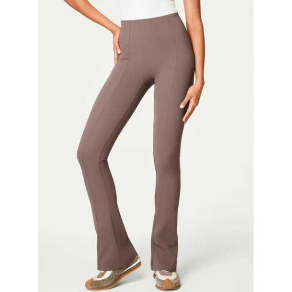Spanx SPANXshape CoreLuxe Micro Flare Pants w/Mid-Tummy Compression Smoke Seamed - Image 5