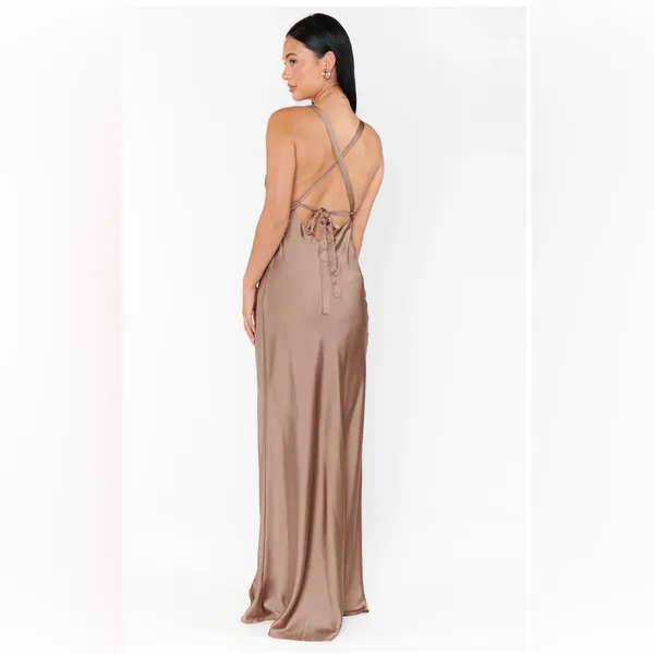 ShowMeYourMumu Anderson Maxi Dress- Dune Luxe Satin - Image 7