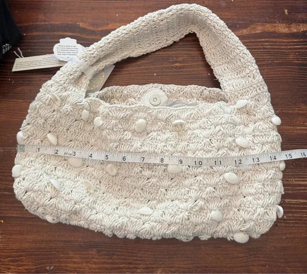 Shell Shoulder Bag White - Image 5