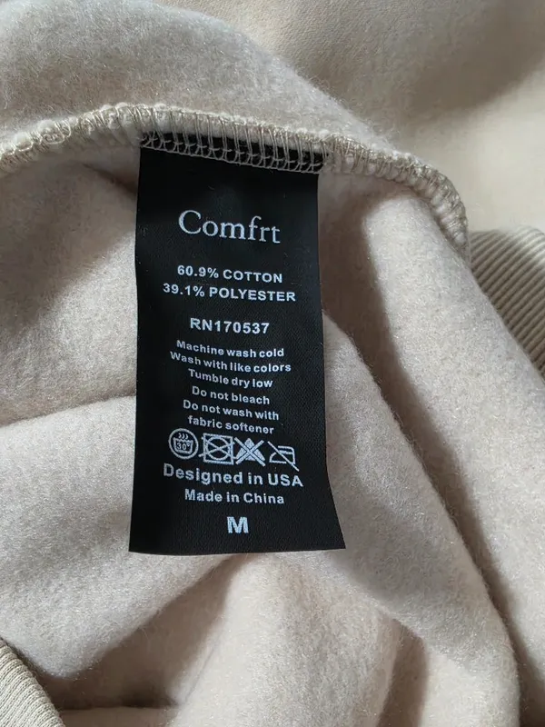 Comfrt Signature Hoodie - Bone - Size M - KJHU01 - Image 8