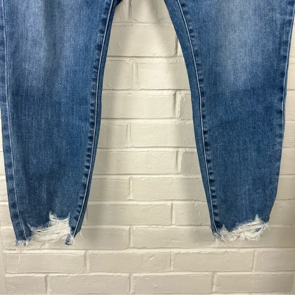 J Brand Alana High Rise Cropped Distressed Skinny Jeans Size 34 - Image 9