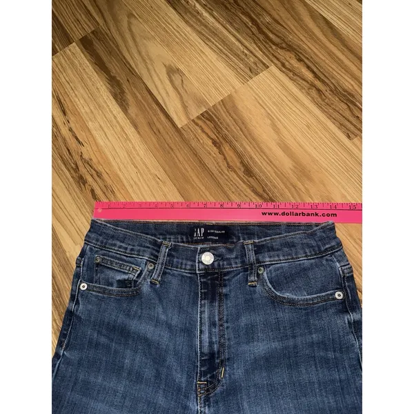Women's GAP Women's 6 28 Denim High‎ Rise Skinny Dark Blue Jeans - Image 7