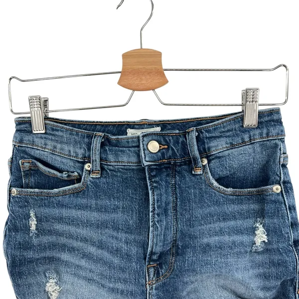 Good American Bombshell‎ Shorts Denim Ripped Distressed Blue Size 4 27 - Image 3