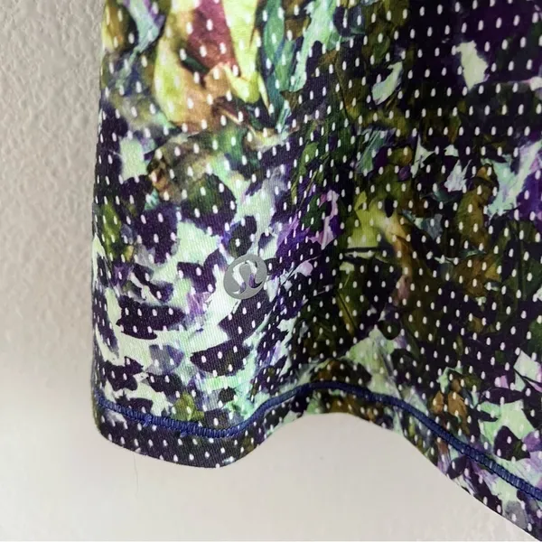 Lululemon Active Tank Top Shelf Bra Floral Sport Backdrop Iris 4 - Image 5