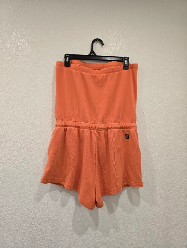 Jolyn Cotton Blend Romper M Orange Size M - Image 2