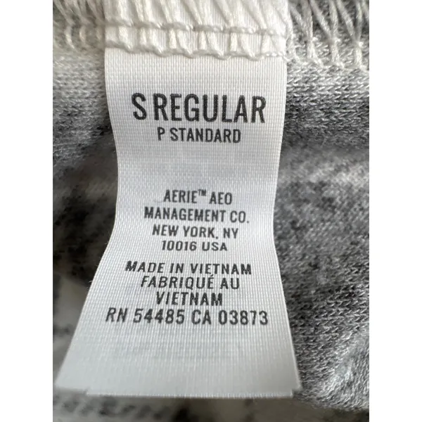 Aerie Plaid Pajama Jogger Pants Gray White Drawstring Lounge Sleepwear Small NEW - Image 6