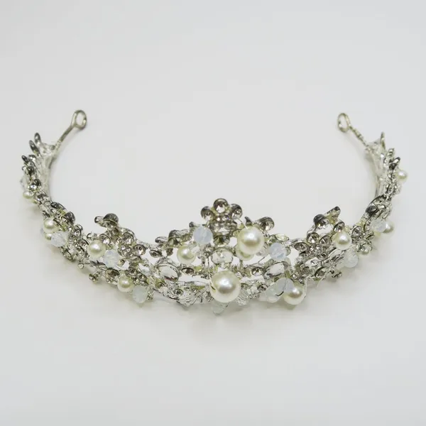 Wedding Tiara - Azazie Avenetian Rhinestone and Pearl Tiara - Image 3