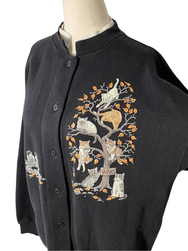 VINTAGE MORNING SUN Cat Sweatshirt - Image 3