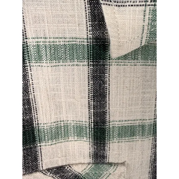 Zara Plaid Overshirt Shacket Green White‎ Black Check Button Front Pockets M - Image 3