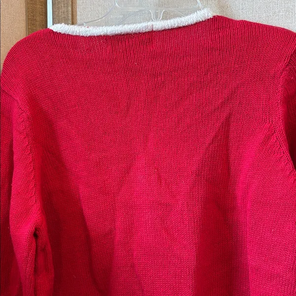 Tiara international Red Christmas Reindeer Sweater medium - Image 6