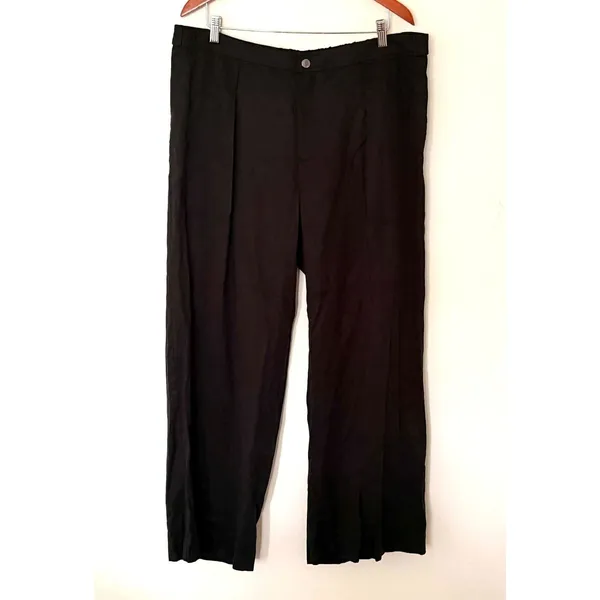 Banana Republic Tencel Wide Leg Pants Mid Rise Pleated Office Siren Trouser XL - Image 2