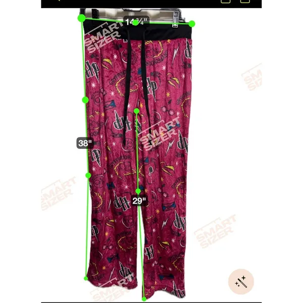 Harry Potter Gryffindor Pajama Pants Women's‎ M Sleepwear PJ Burgundy Print - Image 5