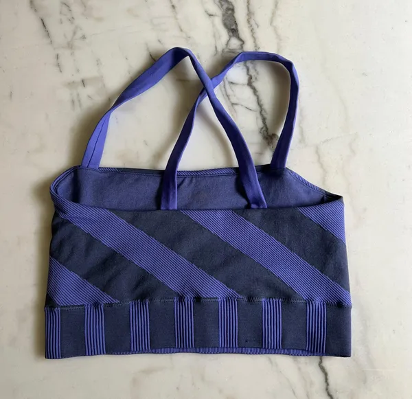 Free People Movement Purple And Black Bra - Image 4