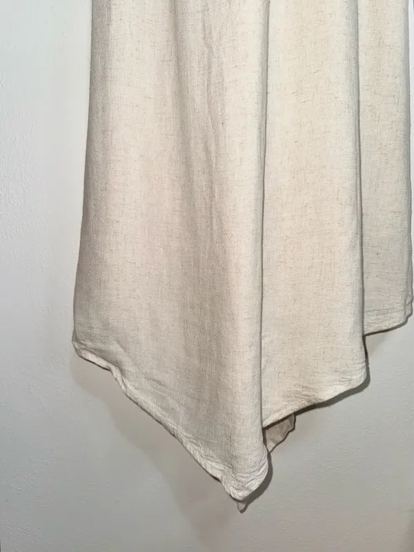 American Eagle Halter Open Back Handkerchief Hem Midi Dress Cream NWT - Image 7