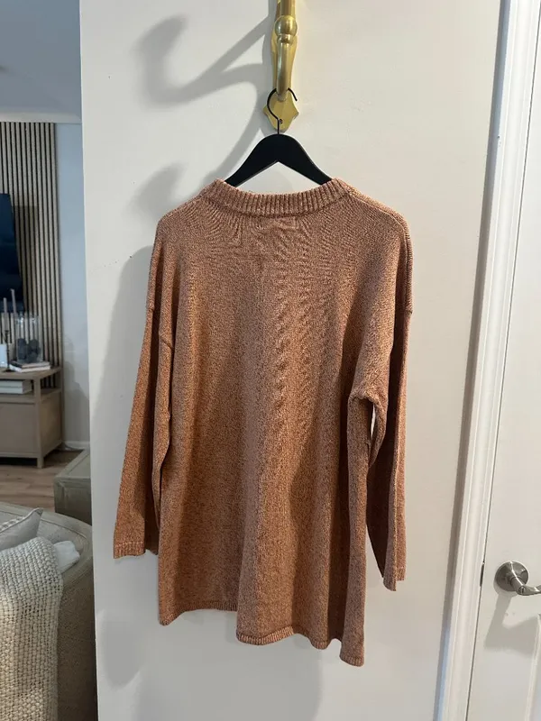 FREE PEOPLE Button Up Sweater Set in Chutney Sand Combo Size Small NWT - Image 5