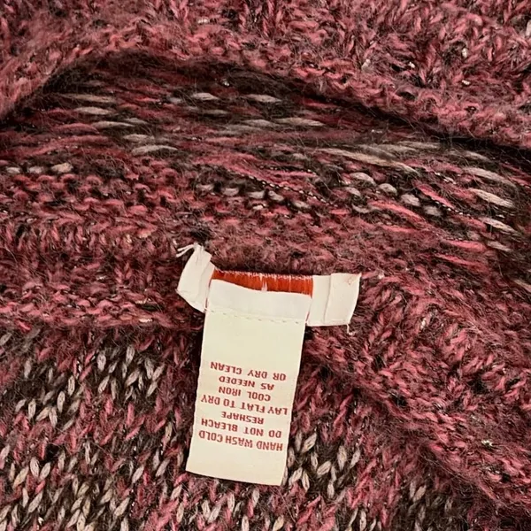 SUNDANCE Marled Roll Neck Sweater Wool Mohair Pink‎ Green Pullover Knit Small - Image 10