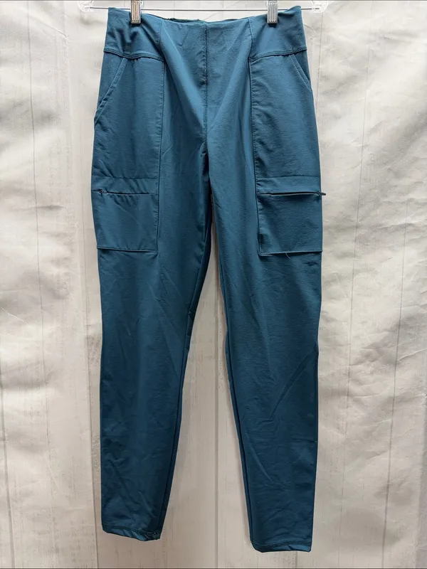 Fabletics NWT Midnight Wave Teal High Waisted Hybrid Cargo Pants Size Small - Image 5