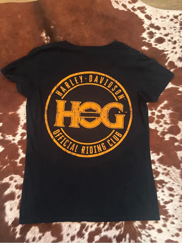 Harley Davidson Black‎ Heavy Cotton Graphic Tee size medium - Image 5