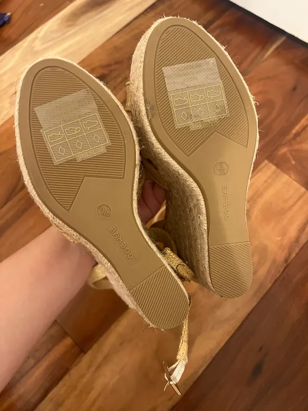 Bamboo Tan Platform Wedges - Image 4