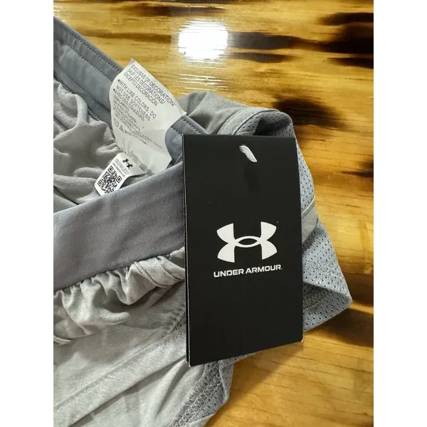 Under Armour Heat Gear Loose Shorts Women’s Size Med Grey‎ Running Sporty Active - Image 12