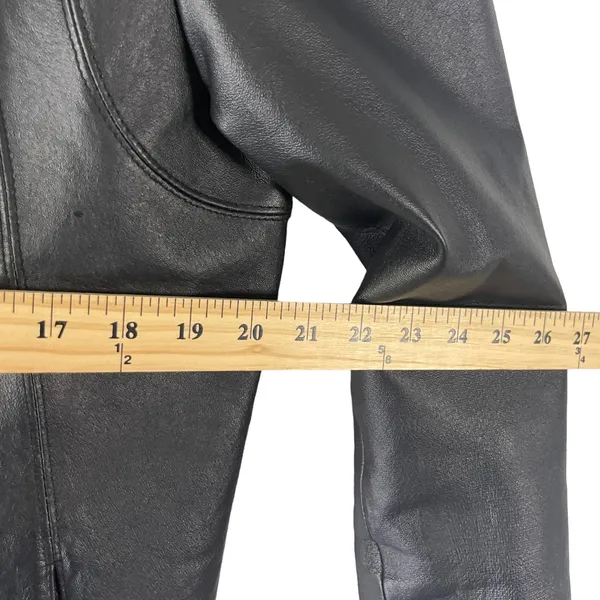 East 5th Women's Size XL Leather‎ Black Full Zip Moto Jacket - Image 10