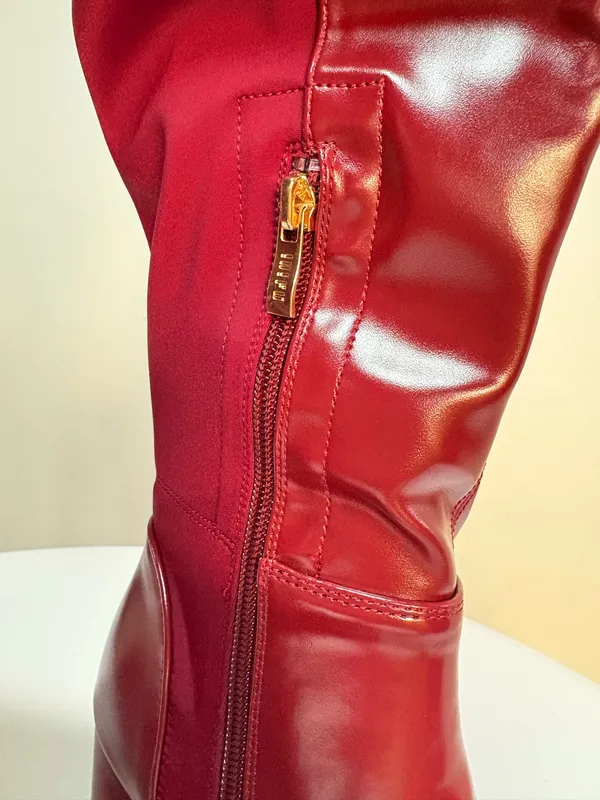 Women Red Knee Boots/ New Size 7 - Image 3