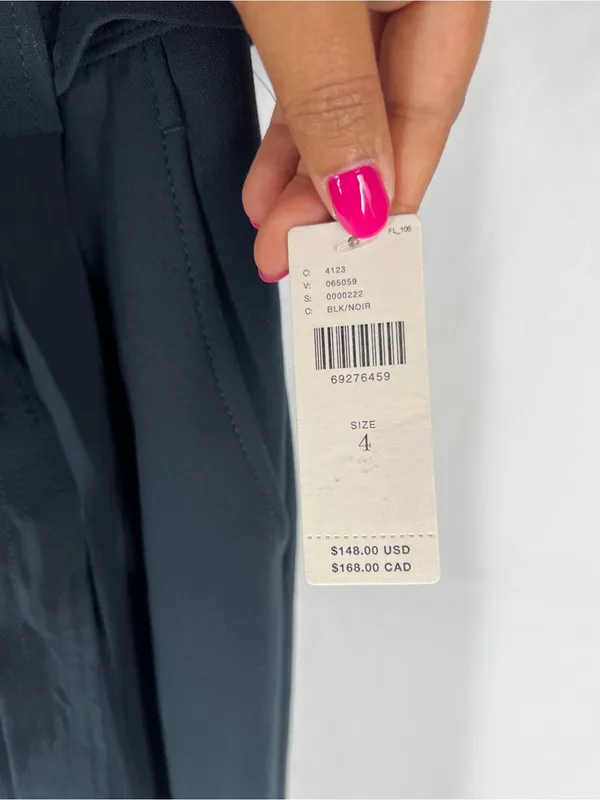 Anthropologie Navy Paperbag-Waist Tailored Trousers - Image 6