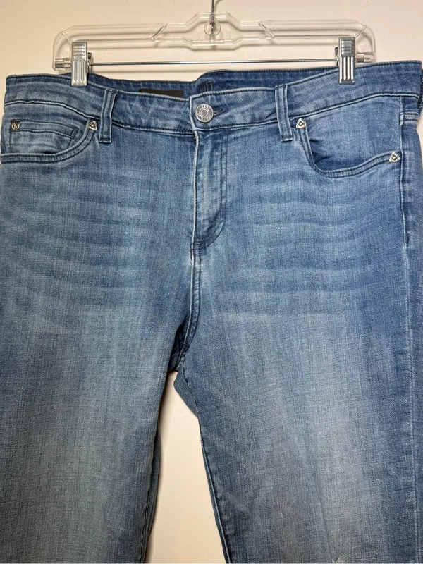 Kut from the Kloth Katy Boyfriend Classic Mid-Blue Women’s Straight Jeans 14 - Image 2