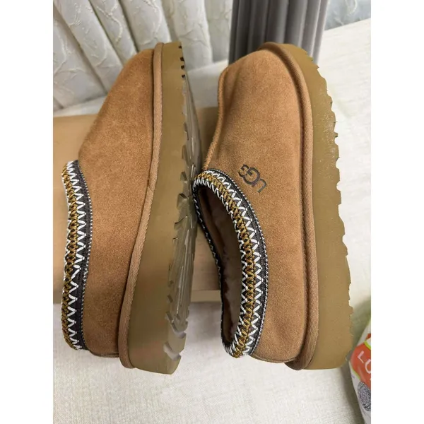 UGG Women's Tasman II Chestnut Women's Shoes Suede Upper Wool Slippers Size 9 - Image 8