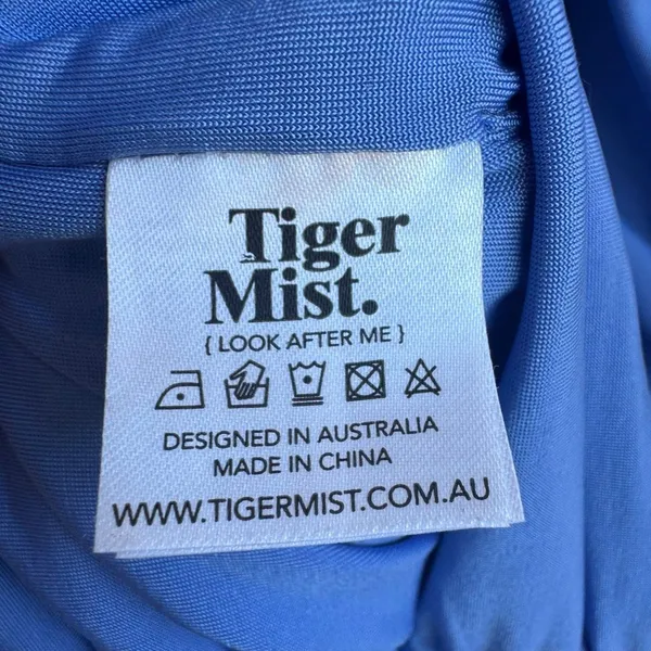 Tiger Mist Mini Dress Small Bodycon Short Ruched Blue Tie Front Party Going Out - Image 5