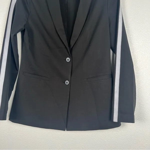 Urban‎ Outfitters Sports Stripe Blazer Black Sz XS - Image 5