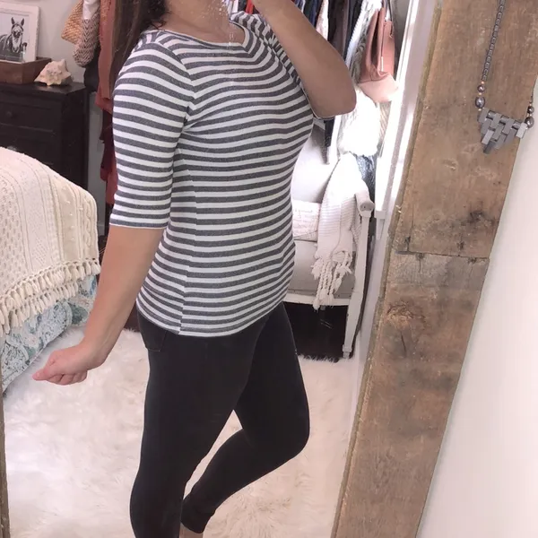 Michael Stars for Anthropologie medium/large blue striped top - Image 2