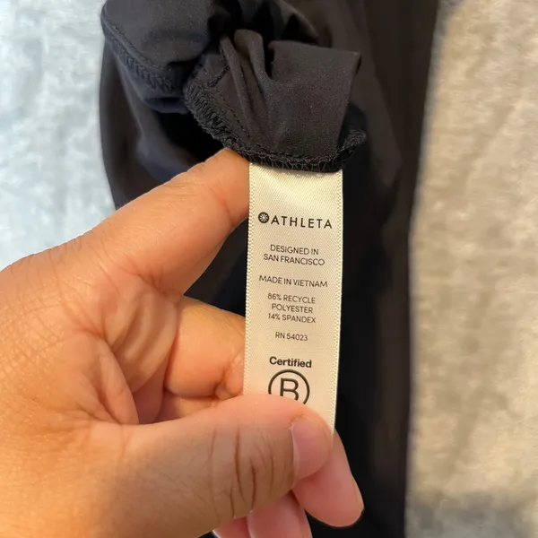 Athleta Black Sol Wide Leg‎ Romper Jumpsuit Size 2 - Image 7