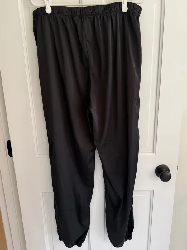 House of Harlow 1960 Black Satin Sleep Jogger Pajama Pants XL - Image 3