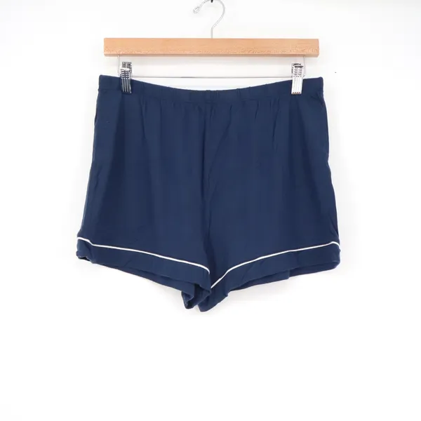Stars Above Navy Blue Beautifully Soft Pajama Set Short Sleeve Shorts Medium - Image 5