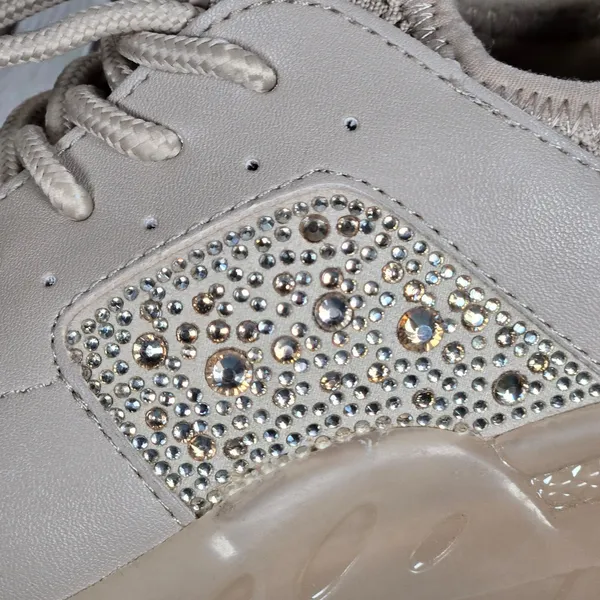 Steve Madden Women's Vance Beige‎ Rhinestone Chunky Sole Sneakers Shoes Size 6.5 - Image 10