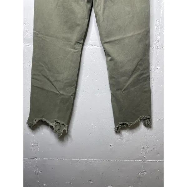 We The Free Maggie Mid Rise Olive Green Denim Jeans Womens Size 26 - Image 9