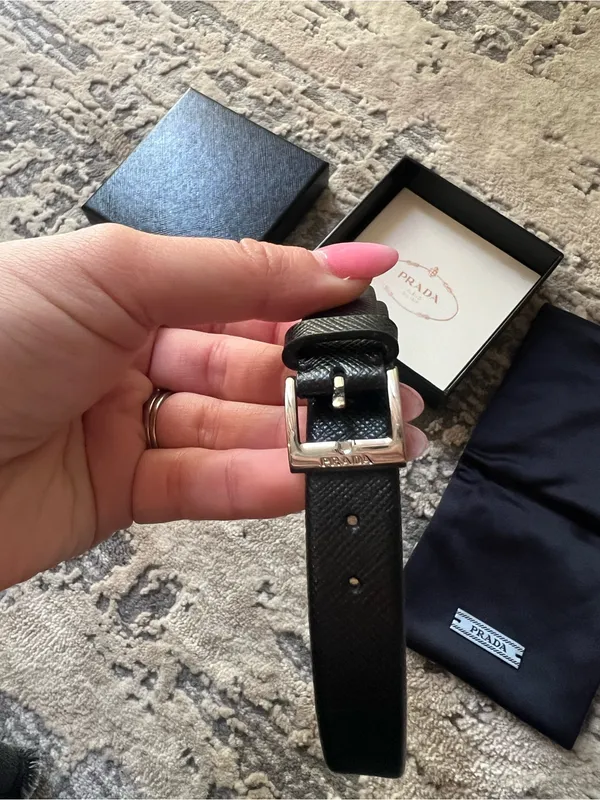 NEW Prada x American Express Black Leather Centurion Bracelet - Image 2